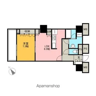 THE TOKYO TOWERS MIDTOWER【22階】の間取り