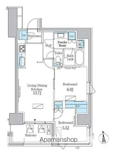 パークアクシス新宿百人町【4階】の間取り