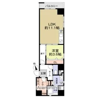 レジス飛鳥山公園【4階】の間取り