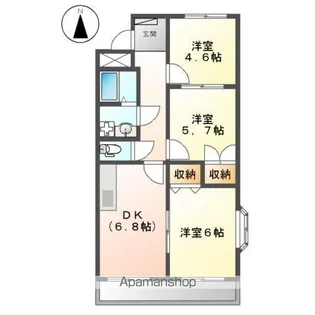 デュオプルーリオン【3階】の間取り