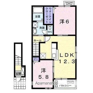 フォレストⅡ【2階】の間取り