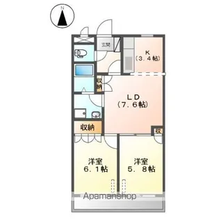WESTSIDEひたち野Ⅲ【2階】の間取り