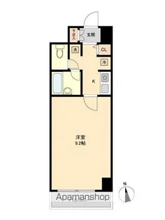 1Kの間取り画像