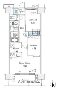 スカイグランデ津田沼【2階】の間取り