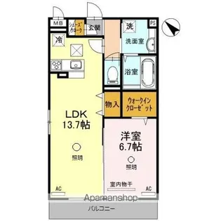 グレイス東大宮【1階】の間取り