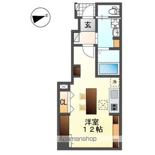 コーポ峯のハタ【1階】の間取り