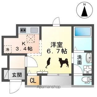 グランデ110【105号室】の間取り