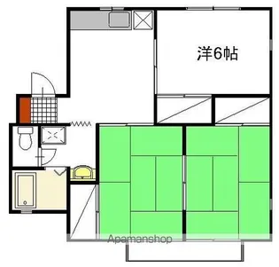 綾美ハイツ B棟【201号室】の間取り