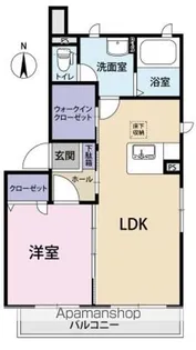 クレセオ ヴェントー【1階】の間取り