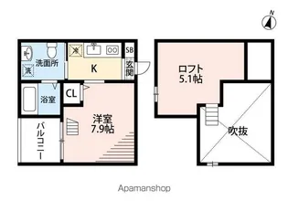 ローズピーク【1階】の間取り