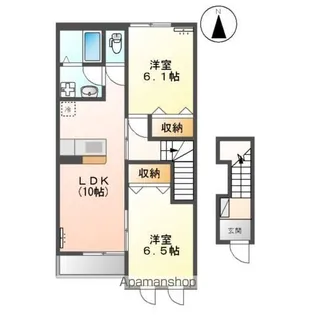 クルール【201号室】の間取り