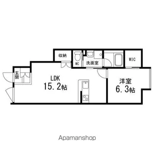 コンフォーティア新田東【105号室】の間取り