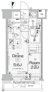 メイクス新中野アジールコート【803号室号室】の間取り
