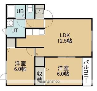 ハウスコンフォートE【2階】の間取り