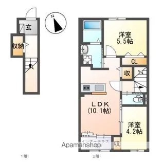 ホクレアⅡ【206号室】の間取り