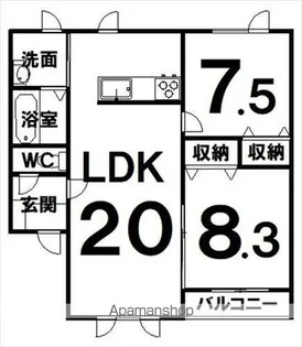 バップバーレンW17K【3階】の間取り
