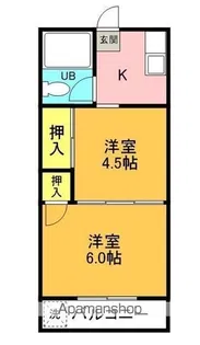 岡本ハイツ【101号室】の間取り