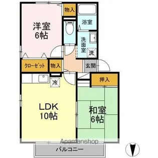 セジュールフォーレB棟【2階】の間取り