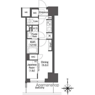コンフォリア東新宿【3階】の間取り