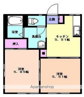 ハピネスタウンC【103号室】の間取り
