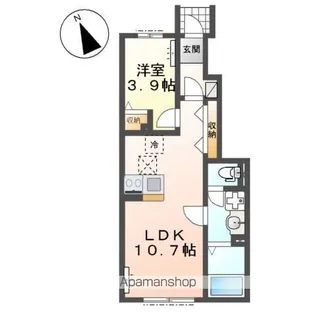 仮)土浦市下高津アパート【1階】の間取り