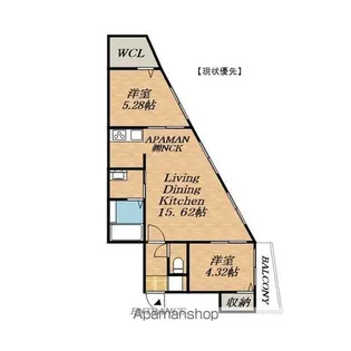 TWINBERRY MARUYAMA PARK【2階】の間取り