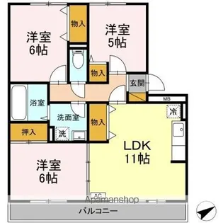 ボナール南流山【2階】の間取り