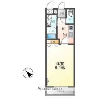 コンフォールTWO(コンフォールCONFORT TWO)【1階】の間取り