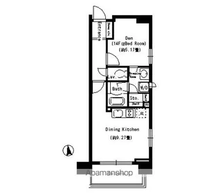 パークキューブ上野【14階】の間取り