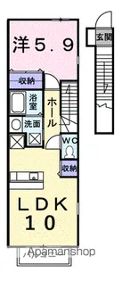 ビエント紫風Ⅳ【2階】の間取り