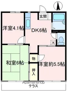 エレガンス狭山【1階】の間取り