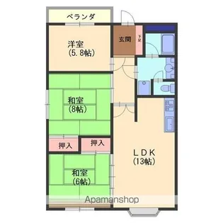 イエローハイツ【3階】の間取り