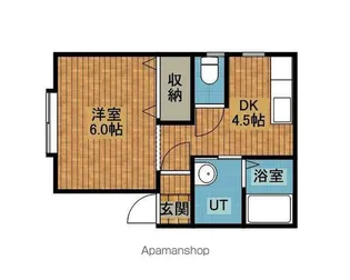 ART CUBE 21【201号室】の間取り
