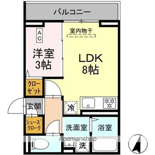 DーPAINA港南【3階】の間取り