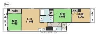 片岡ハイツ【301号室】の間取り