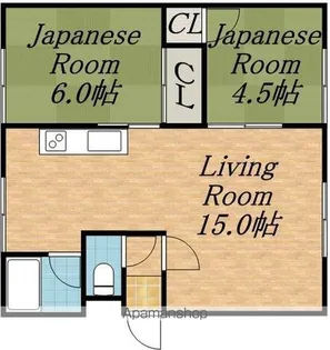 大川マンション【3階】の間取り