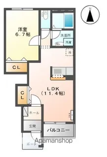 コーポ・シュウ【1階】の間取り