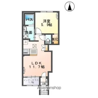 イリアス【1階】の間取り
