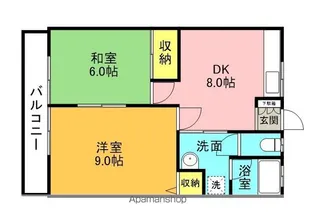 メゾン原中【203号室】の間取り