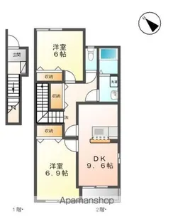 ベアローズ壱番館【201号室】の間取り