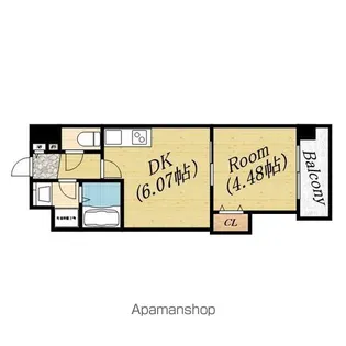 ドゥエリング太子橋今市【3階】の間取り