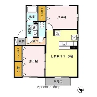 セジュールポム C【1階】の間取り