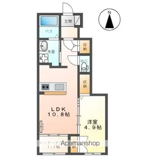 エルレガーデン【102号室】の間取り