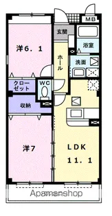セレノ・パラッツォ【1階】の間取り