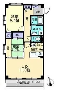 フォブールエテルナ日暮【2階】の間取り