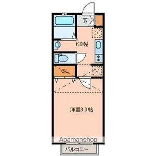 宮城県仙台市宮城野区二の森【アパート】の間取り