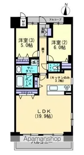 アルファスマート市駅西【805号室】の間取り