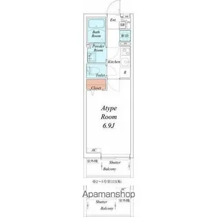 リブリ・川原通【2階】の間取り