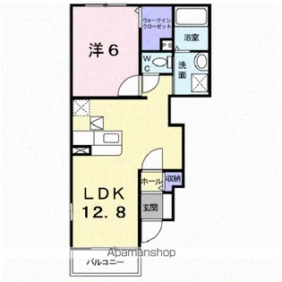グラース・レノマ【1階】の間取り