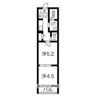 エトワール六丁の目【3階】の間取り